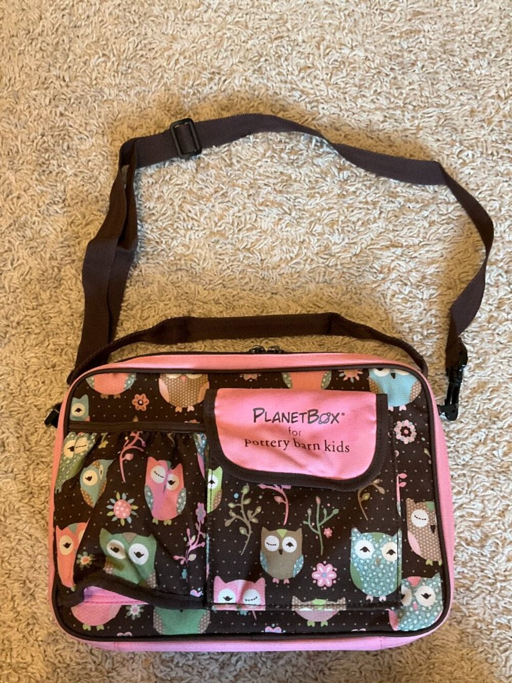 PlanetBox Rover Stainless Steel Reusable Lunch Box with 4 owls magnets